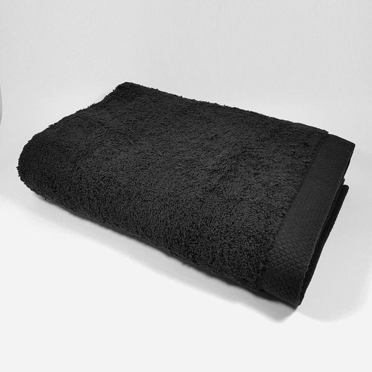 Toalla de baño de color negro 100x150 cm 550 gramos
