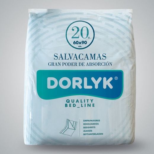 Empapador desechable salvacamas Dorlyk - Bolsa de 20 unidades
