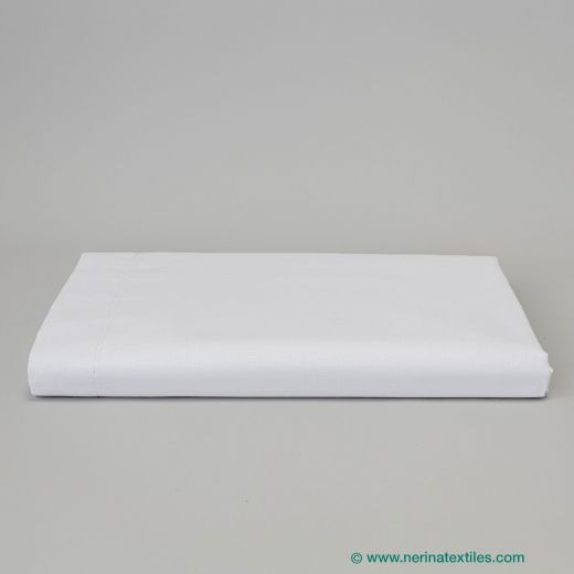 Sábana encimera blanca popelín Algodón de 200 hilos 2