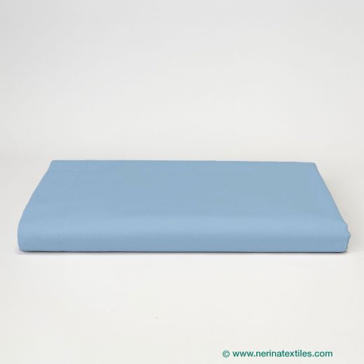 Sábana encimera sanitaria celeste percal Poliéster-Algodón de 150 hilos 2