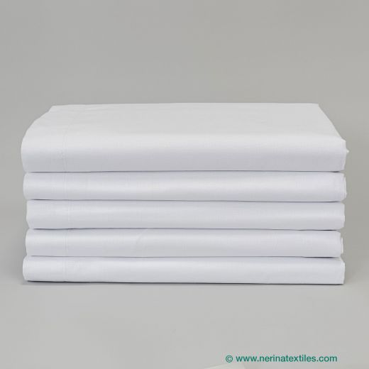 Sábana encimera sanitaria blanca percal Poliéster-Algodón de 150 hilos 2