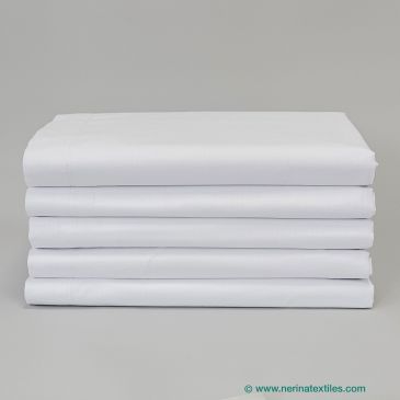 Sábana encimera sanitaria blanca percal Poliéster-Algodón de 150 hilos