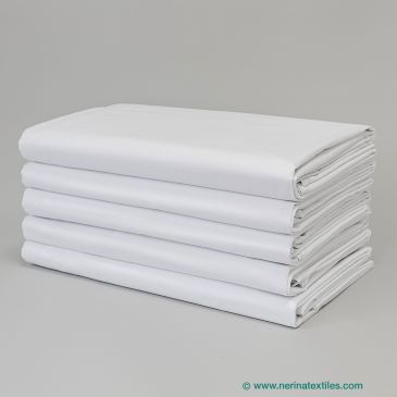 Sábana encimera sanitaria blanca percal Poliéster-Algodón de 150 hilos