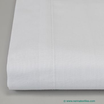 Sábana encimera sanitaria blanca percal Poliéster-Algodón de 150 hilos