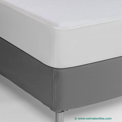 Protector de colchón impermeable y transpirable Rizo/PU laminado