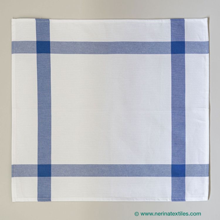 Paño vajilla cocina 100% algodón raya azul