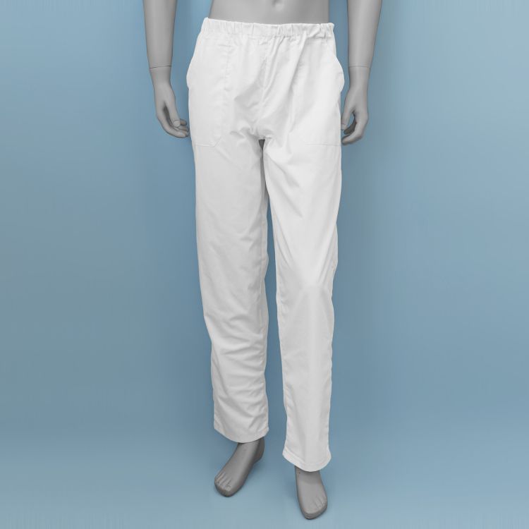 Pantalón sanitario blanco con goma elástica