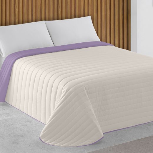 Colcha Bouti Bicolor violeta y piedra sanidad 2