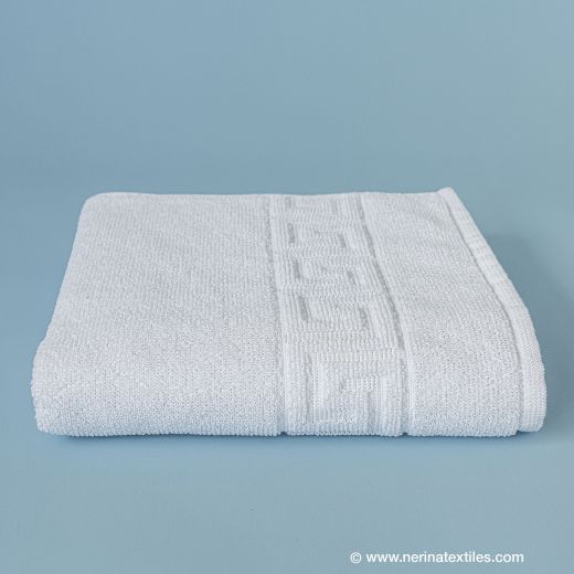 Toalla lavabo sanidad Greca blanca 50x100 cm 400 gramos