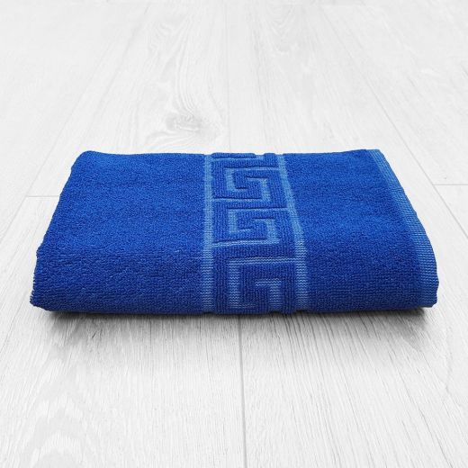 Toalla lavabo Greca azul 50x100 cm 450 gramos
