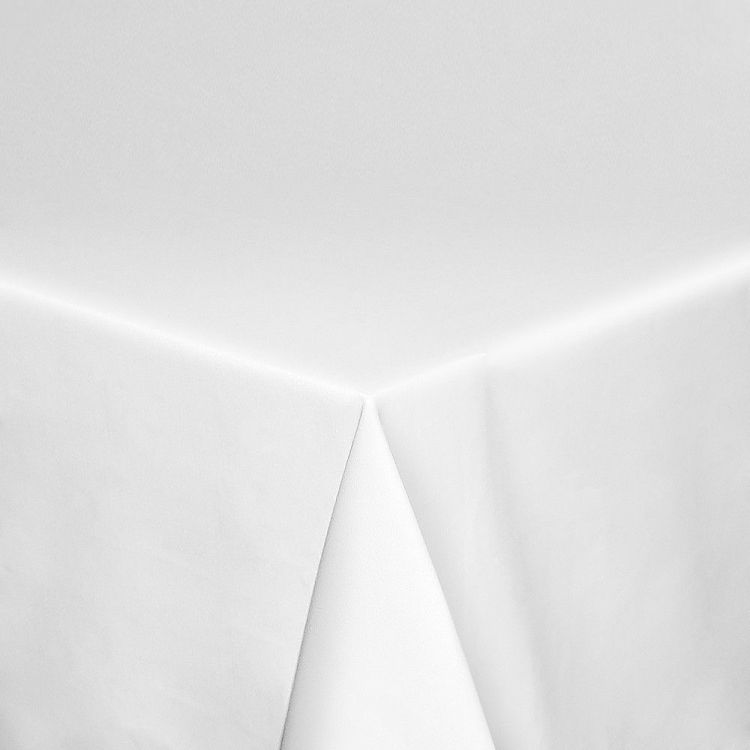 Mantel para restaurante de satén blanco Poliéster-Algodón
