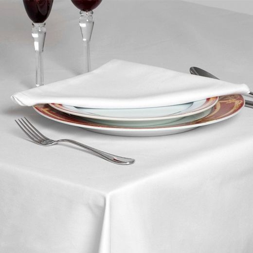 Mantel para restaurante de satén blanco Poliéster-Algodón 2