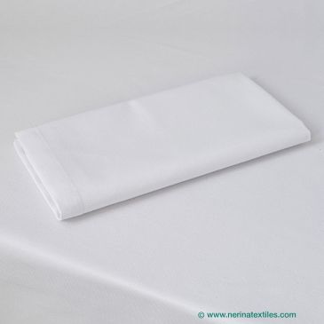 Servilleta para hostelería de satén blanco Poliéster-Algodón