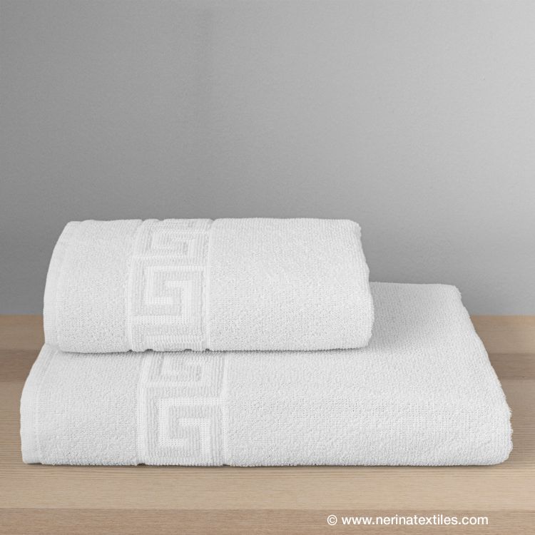 Toalla lavabo hotel Greca EG blanca 50x100 cm 400 gramos