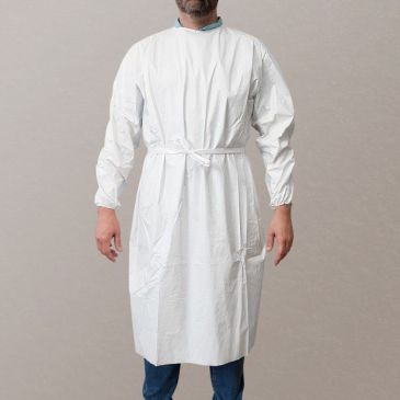 Bata protectora impermeable de un solo uso